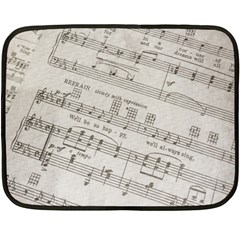 Sheet Music Paper Notes Antique Fleece Blanket (mini) by Celenk