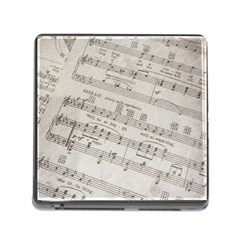 Sheet Music Paper Notes Antique Memory Card Reader (square) by Celenk