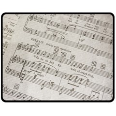 Sheet Music Paper Notes Antique Fleece Blanket (medium) 