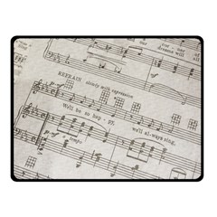 Sheet Music Paper Notes Antique Fleece Blanket (small) by Celenk