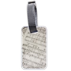 Sheet Music Paper Notes Antique Luggage Tags (two Sides) by Celenk