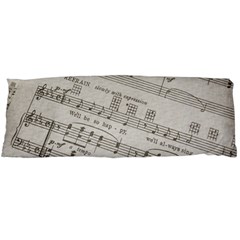 Sheet Music Paper Notes Antique Body Pillow Case (dakimakura) by Celenk