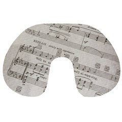 Sheet Music Paper Notes Antique Travel Neck Pillows by Celenk