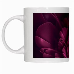 Fractal Blossom Flower Bloom White Mugs by Celenk