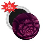 Fractal Blossom Flower Bloom 2.25  Magnets (10 pack)  Front