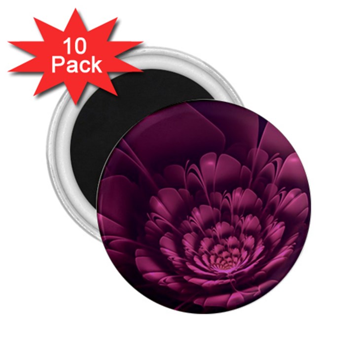 Fractal Blossom Flower Bloom 2.25  Magnets (10 pack) 