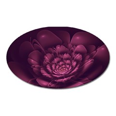 Fractal Blossom Flower Bloom Oval Magnet by Celenk