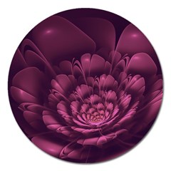 Fractal Blossom Flower Bloom Magnet 5  (round) by Celenk