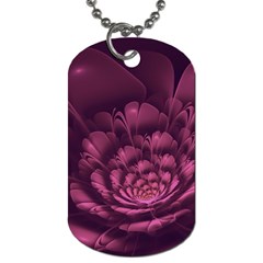 Fractal Blossom Flower Bloom Dog Tag (one Side)