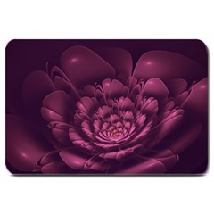 Fractal Blossom Flower Bloom Large Doormat  by Celenk