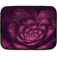 Fractal Blossom Flower Bloom Fleece Blanket (mini) by Celenk