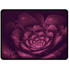 Fractal Blossom Flower Bloom Fleece Blanket (large)  by Celenk