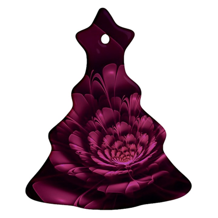 Fractal Blossom Flower Bloom Christmas Tree Ornament (Two Sides)