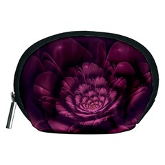 Fractal Blossom Flower Bloom Accessory Pouches (medium)  by Celenk