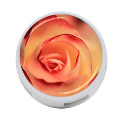 Rose Orange Rose Blossom Bloom 4-port Usb Hub (two Sides)  by Celenk