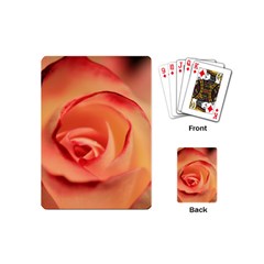 Rose Orange Rose Blossom Bloom Playing Cards (mini)  by Celenk