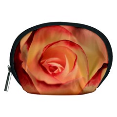 Rose Orange Rose Blossom Bloom Accessory Pouches (medium)  by Celenk