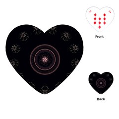 Fractal Flowers Pattern Fantasy Playing Cards (heart)  by Celenk