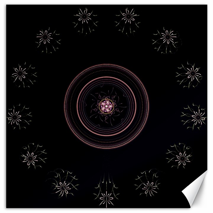 Fractal Flowers Pattern Fantasy Canvas 20  x 20  