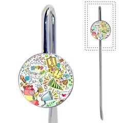 Doodle New Year Party Celebration Book Mark