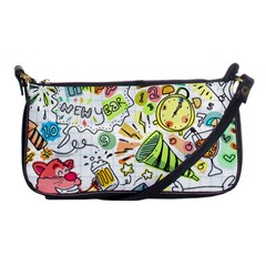 Doodle New Year Party Celebration Shoulder Clutch Bags by Celenk