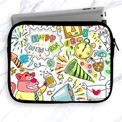 Doodle New Year Party Celebration Apple Ipad 2/3/4 Zipper Cases by Celenk