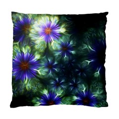 Fractal Painting Blue Floral Standard Cushion Case (one Side) by Celenk