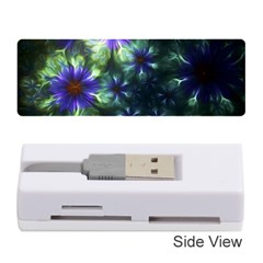 Fractal Painting Blue Floral Memory Card Reader (stick)  by Celenk