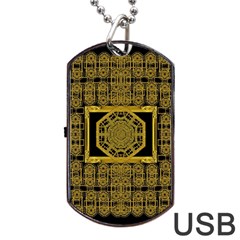 Beautiful Stars Would Be In Gold Frames Dog Tag Usb Flash (one Side) by pepitasart