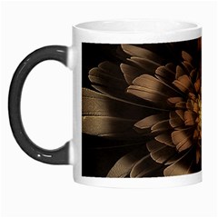 Fractal Flower Floral Bloom Brown Morph Mugs by Celenk