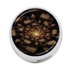 Fractal Flower Floral Bloom Brown 4-port Usb Hub (one Side) by Celenk