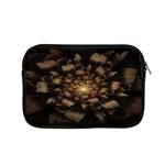 Fractal Flower Floral Bloom Brown Apple MacBook Pro 15  Zipper Case Front