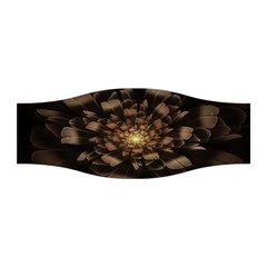 Fractal Flower Floral Bloom Brown Stretchable Headband by Celenk