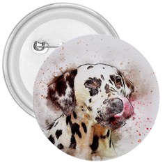 Dog Portrait Pet Art Abstract 3  Buttons by Celenk