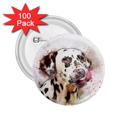 Dog Portrait Pet Art Abstract 2 25  Buttons (100 Pack)  by Celenk