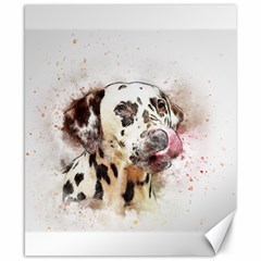 Dog Portrait Pet Art Abstract Canvas 8  X 10  by Celenk