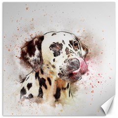 Dog Portrait Pet Art Abstract Canvas 16  X 16   by Celenk