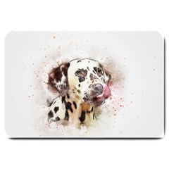 Dog Portrait Pet Art Abstract Large Doormat  by Celenk