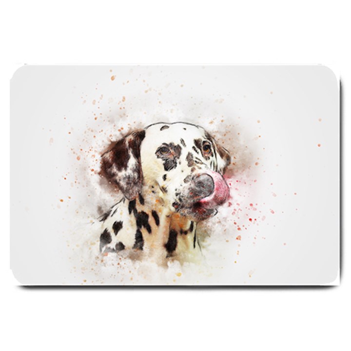 Dog Portrait Pet Art Abstract Large Doormat 