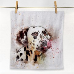 Dog Portrait Pet Art Abstract Face Towel by Celenk