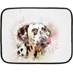 Dog Portrait Pet Art Abstract Fleece Blanket (mini) by Celenk