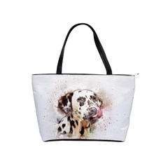 Dog Portrait Pet Art Abstract Shoulder Handbags by Celenk