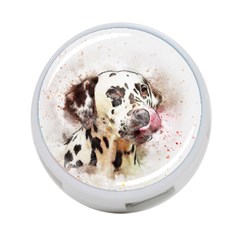 Dog Portrait Pet Art Abstract 4-port Usb Hub (one Side) by Celenk