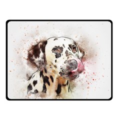 Dog Portrait Pet Art Abstract Fleece Blanket (small) by Celenk