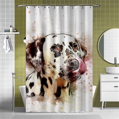 Dog Portrait Pet Art Abstract Shower Curtain 48  X 72  (small)  by Celenk