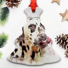 Dog Portrait Pet Art Abstract Ornament (christmas Tree)  by Celenk