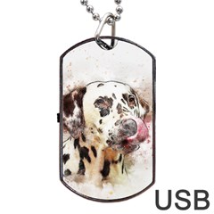 Dog Portrait Pet Art Abstract Dog Tag Usb Flash (one Side) by Celenk