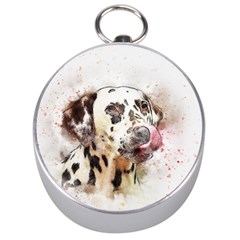 Dog Portrait Pet Art Abstract Silver Compasses by Celenk