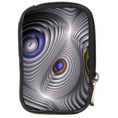 Fractal Silver Warp Pattern Compact Camera Cases by Celenk