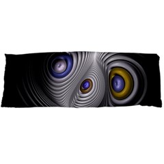 Fractal Silver Warp Pattern Body Pillow Case Dakimakura (two Sides) by Celenk